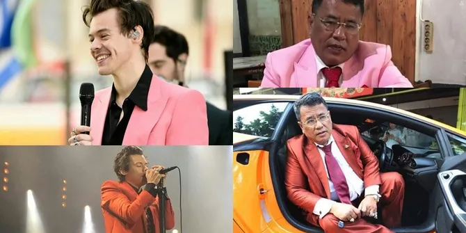 FOTO: Harry Styles Tiru Gaya Hotman Paris atau Justru Sebaliknya?
