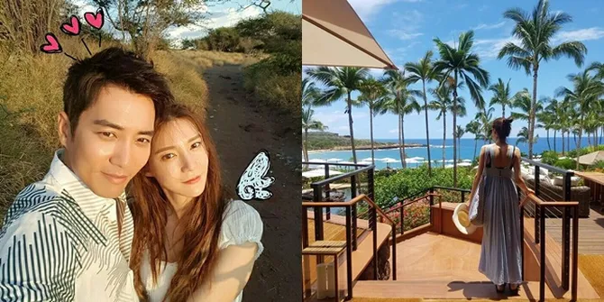 FOTO: Honeymoon Romantis Joo Sang Wook - Cha Ye Ryun di Hawaii