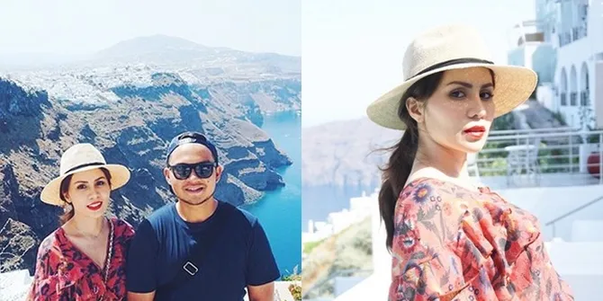 FOTO: Honeymoon Romantis! Mesranya Momo Geisha & Suami di Yunani