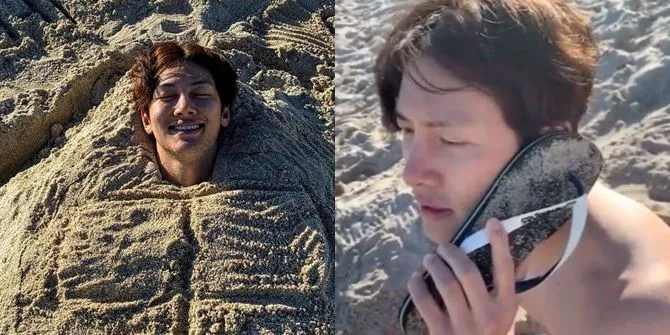 Foto Ji Chang Wook di Pantai Miami yang Nggak Peduli Image: Tanpa Makeup, Dikubur di Pasir Sampai Nelepon Pakai Sandal Jepit