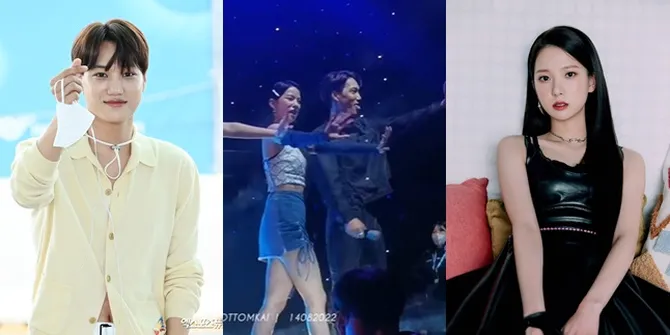 Foto Kai EXO dan Yujin Kep1er Gak Sengaja Hampir Tabrakan di Atas Panggung, Kata Fans Mirip Momen AU