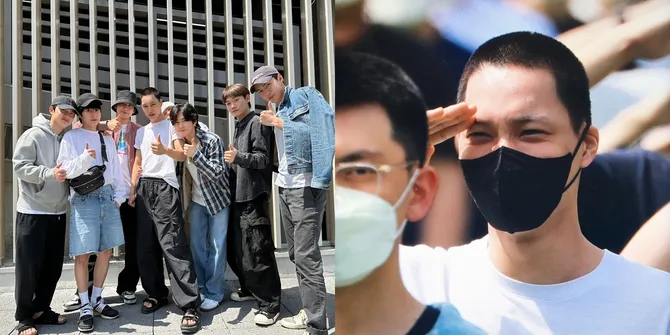 Foto Kai Masuk Wajib Militer Diantar Member EXO, Dipeluk Erat Suho dan Digendong Chanyeol