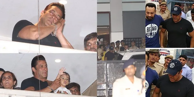 FOTO Kebebasan Salman Khan Dari Penjara, Disambut Keluarga & Fans