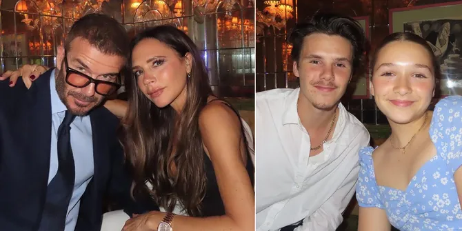 [FOTO] Keluarga Good Looking Good Rekening, David dan Victoria Beckham Rayakan Anniversary 24 Tahun Pernikahan Bareng Anak