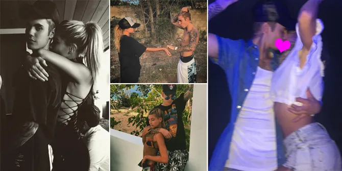 FOTO: Kemesraan Intim Justin Bieber - Hailey Baldwin, Bikin Iri!
