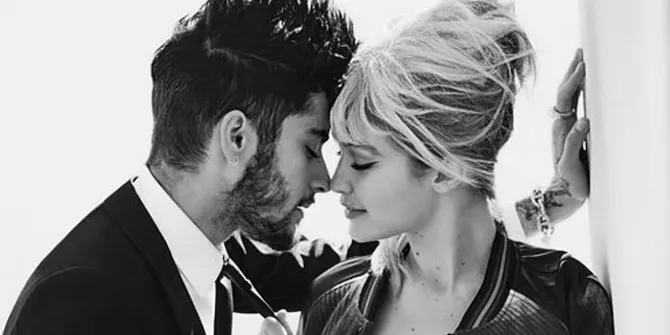Foto: Kemesraan Zayn Malik & Gigi Hadid Dalam Potret Hitam-Putih