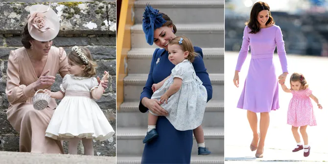 FOTO: Ketika Kate Middleton & Charlotte 'Kembaran' Baju, Cute!