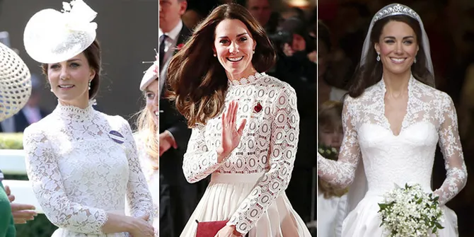 FOTO: Koleksi Gaun Putih Mewah Kate Middleton, Secantik Pengantin