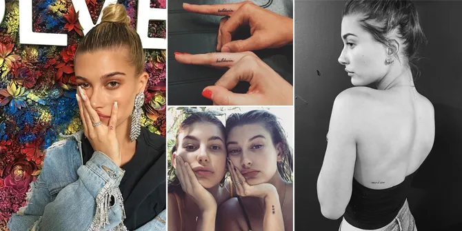 FOTO: Koleksi Tato Hailey Baldwin, Serba Mungil & Cute Minimalis!