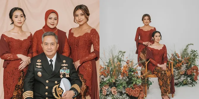 Foto Langka Pemotretan Keluarga Awkarin, Ayahnya Pakai Seragam Tentara - Kebaya Karin Tutupi Tato