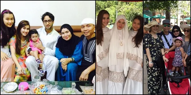 Foto: Lebaran Keluarga Ayu Ting Ting, Bahagia Dikunjungi Shaheer
