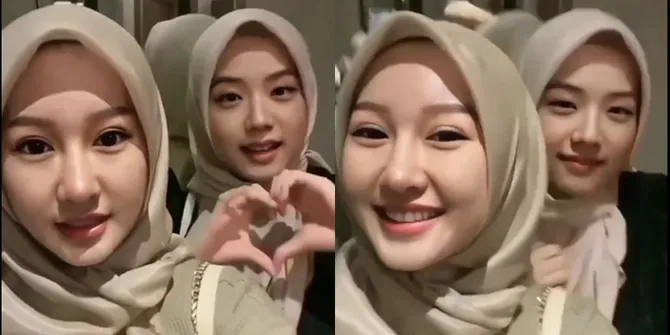 Foto Lucinta Luna 'Pulang Ngaji' Sama Jisoo BLACKPINK, Netizen Pangling Wajah Ratu Salome yang Makin Cantik