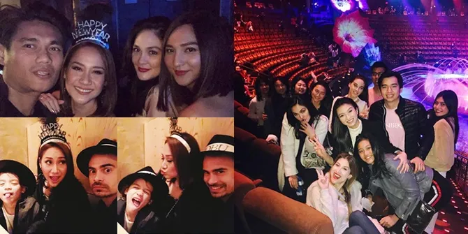 Foto Luna Maya, BCL & Raline Shah Rayakan Tahun Baru di Las Vegas