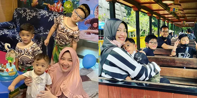 Foto Maissy Mantan Penyanyi Cilik dengan Tiga Putranya, Anak Tetap Berprestasi Meski Ibu Sibuk Jadi Dokter