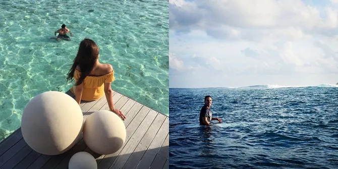 FOTO: Menutup Honeymoon, Raisa - Hamish Daud Romantis di Maldives