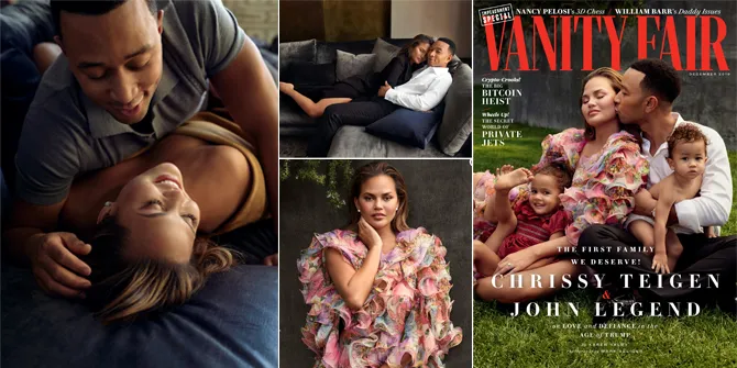 FOTO: Mesranya John Legend & Chrissy Teigen Jalani Pemotretan Bareng Anak