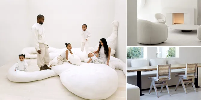 FOTO: Mewahnya Rumah Minimalis Kim Kardashian, Interiornya Serba Putih - Bergaya Futuristic