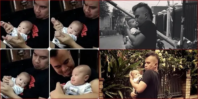 FOTO: Momen Manis Saat Ahmad Dhani Gendong Baby Airlangga