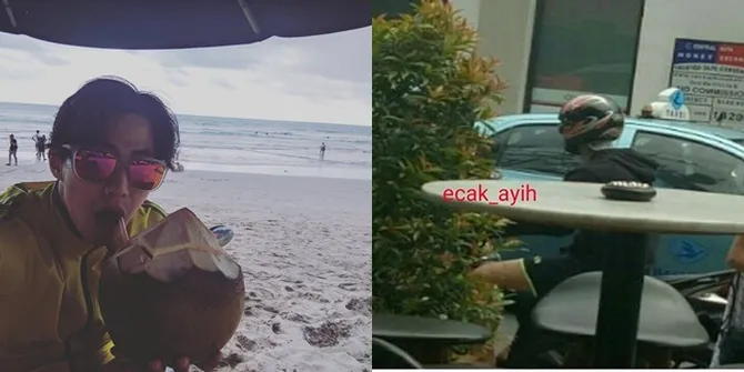 FOTO: Naik Motor - Foto Bareng Fans, Song Jae Rim Puas di Bali