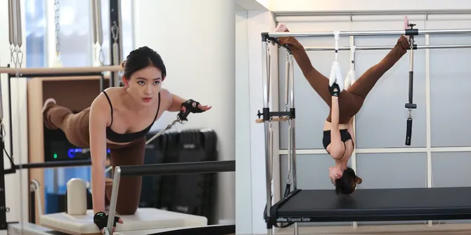 Foto Natasha Wilona Latihan Pilates di Studio Milik Sendiri, Olahraga Sekaligus Berbisnis Sesuai Passion