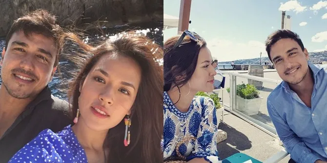 FOTO: Nikmati Keindahan Laut, Bulan Madu Raisa & Hamish di Italia