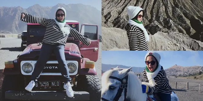 FOTO: Nissa Sabyan Liburan Ke Bromo, Lucu Bikin Gemas! 