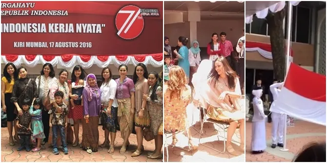 FOTO: Nita Sofiani Rayakan Kemerdekaan RI di Mumbai, Seru Banget!