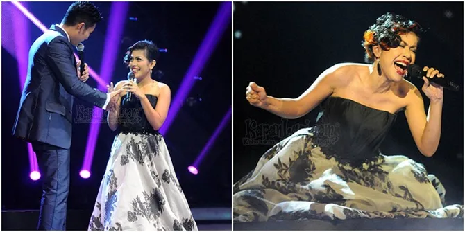 Foto Novita Dewi Diva Elegan Skyscrapper di X Factor Indonesia