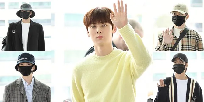 Foto NU'EST Berangkat ke Indonesia, Cuma Minhyun yang Gak Menutupi Ketampanan