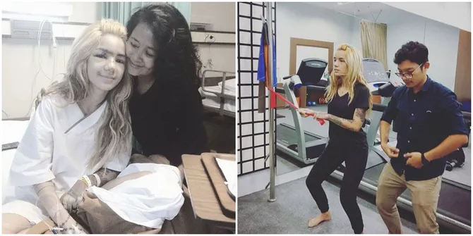 FOTO: Pasca Kecelakaan, Sheila Marcia Jalani Fisioterapi
