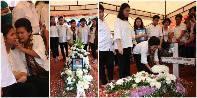 FOTO: Pemakaman Advent Bangun, Diantarkan Keluarga Dengan Tegar