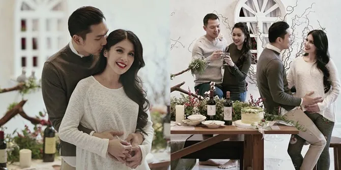 Foto Pemotretan Natal Bareng Keluarga, Sandra Dewi & Suami Mesra