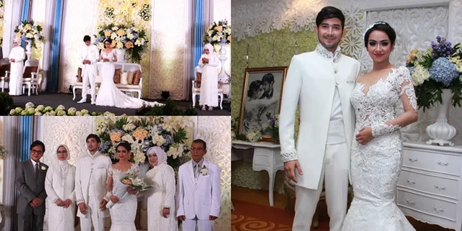 FOTO: Pernikahan Cantik Aryani Fitria & Donny, Indah Serba Putih!