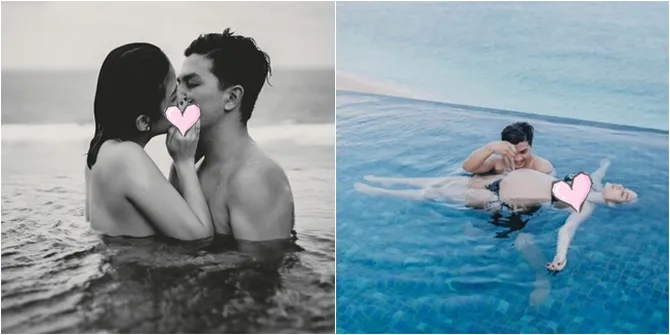 FOTO: Perut Buncit! Chelsea Olivia & Glenn Mesra di Kolam Renang