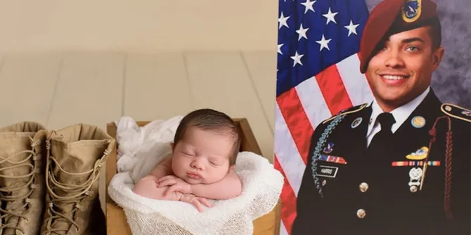 FOTO: Photoshoot Bayi & Tentara Ini Jadi Viral, Begini Alasannya