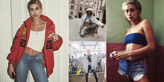 FOTO: Ragam OOTD Keren Hailey Baldwin, Jadi Favorit Justin Bieber