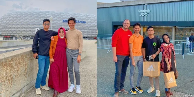 Foto Ragil Mahardika Gay Asal Medan Bahagia Bersama Ibu dan Adik di Jerman, Hijab Ibunda Jadi Sorotan