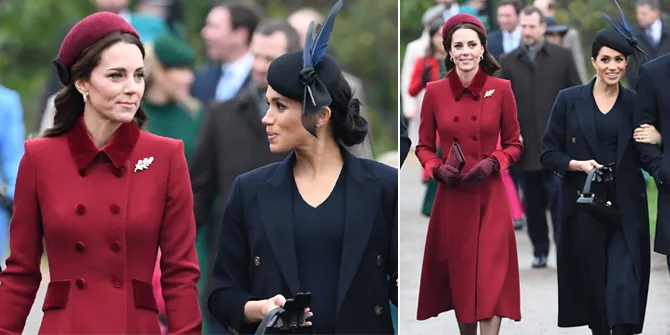 FOTO: Rayakan Natal, Kate Middleton & Meghan Markle Dandan Cantik