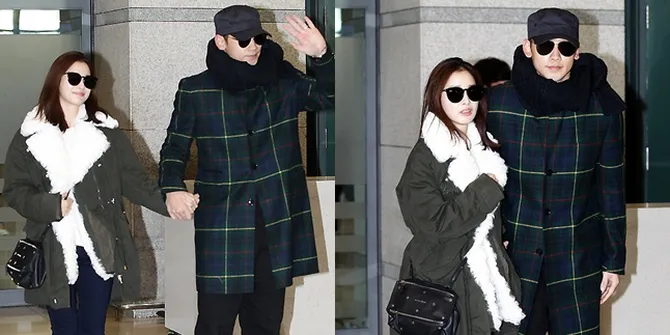 FOTO: Sampai di Korea, Rain - Kim Tae Hee Gandengan Manis & Mesra