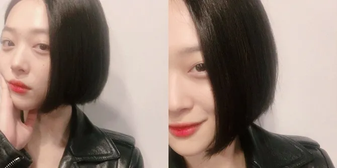 FOTO: Setelah Krystal, Giliran Sulli Ikut Trend Rambut Pendek?