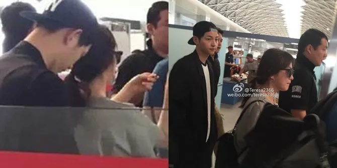FOTO: So Sweet, Song Song Couple Tak Terpisahkan Saat di Bandara