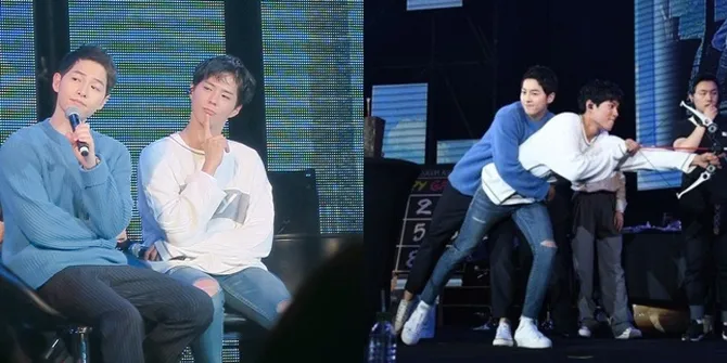 Foto Song Joong Ki & Park Bo Gum Pamerkan Chemistry Bromance Cute