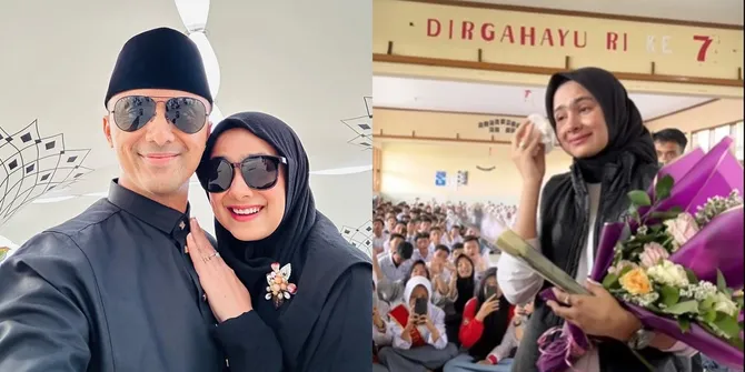 Foto Sonya Fatmala Pamitan di Hari Terakhir Hengky Kurniawan Jadi Bupati, Naik Motor Sendiri dan Ditangisi Siswa SMA