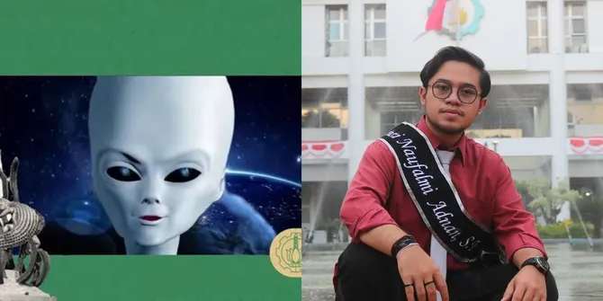 Foto Sosok di Balik Alien Imroatus yang Viral Karena Sudah Lulus Kuliah, Bahagia Dinotice Enzy Storia