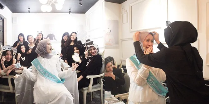 FOTO: Surprise Bridal Shower Laudya Cynthia Bella, Sampai Nangis