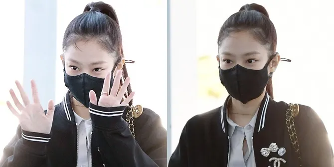 Foto Terbaru Jennie BLACKPINK Menuju Paris, di Bandara Pakai Jaket Chanel Lalu Ganti Baju Santai di Pesawat