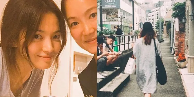 FOTO Tetap Memukau! Fashion Casual & Wajah No Makeup Song Hye Kyo