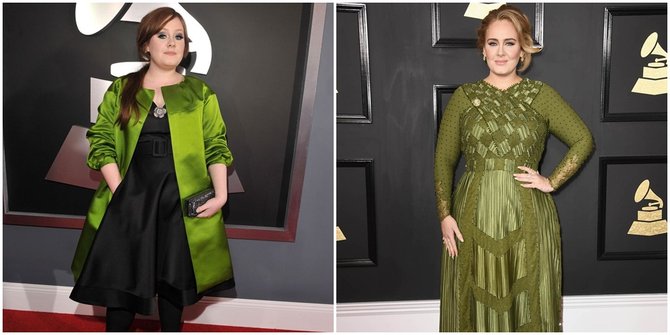 FOTO: Transformasi Penampilan Adele di Sepanjang Grammy Awards