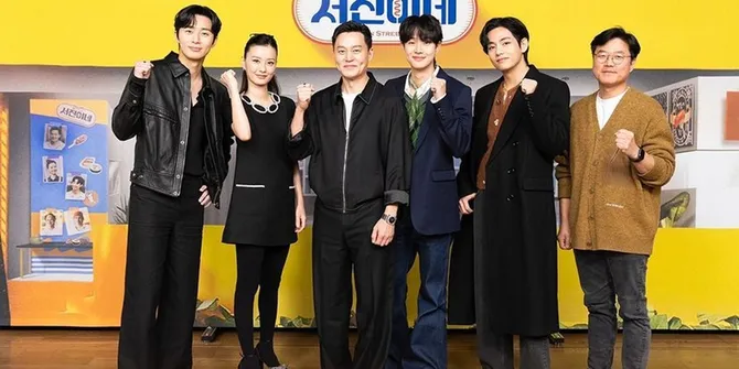 Foto V BTS Hingga Park Seo Joon di Konferensi Pers 'Jinny's Kitchen', Para Visual yang Kompak Semuanya