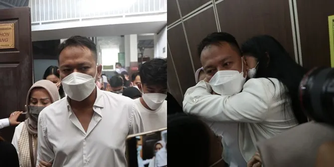 Foto Vicky Prasetyo Divonis Empat Bulan Penjara, Tangis Kalina Ocktaranny Pecah